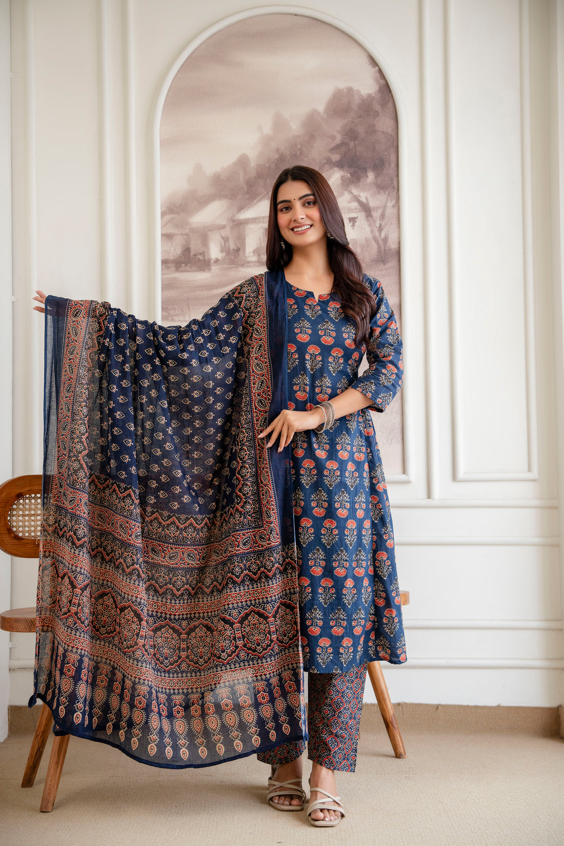 The Indigo Edit – Cotton Dupatta Set