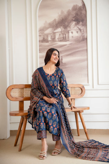 The Indigo Edit – Cotton Dupatta Set