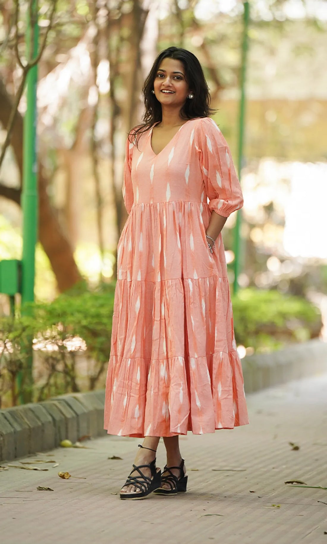 Orange Fit & Flared Dress For Women — Perfect Blend Of Comfort & Style