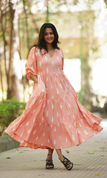 Orange Fit & Flared Dress For Women — Perfect Blend Of Comfort & Style