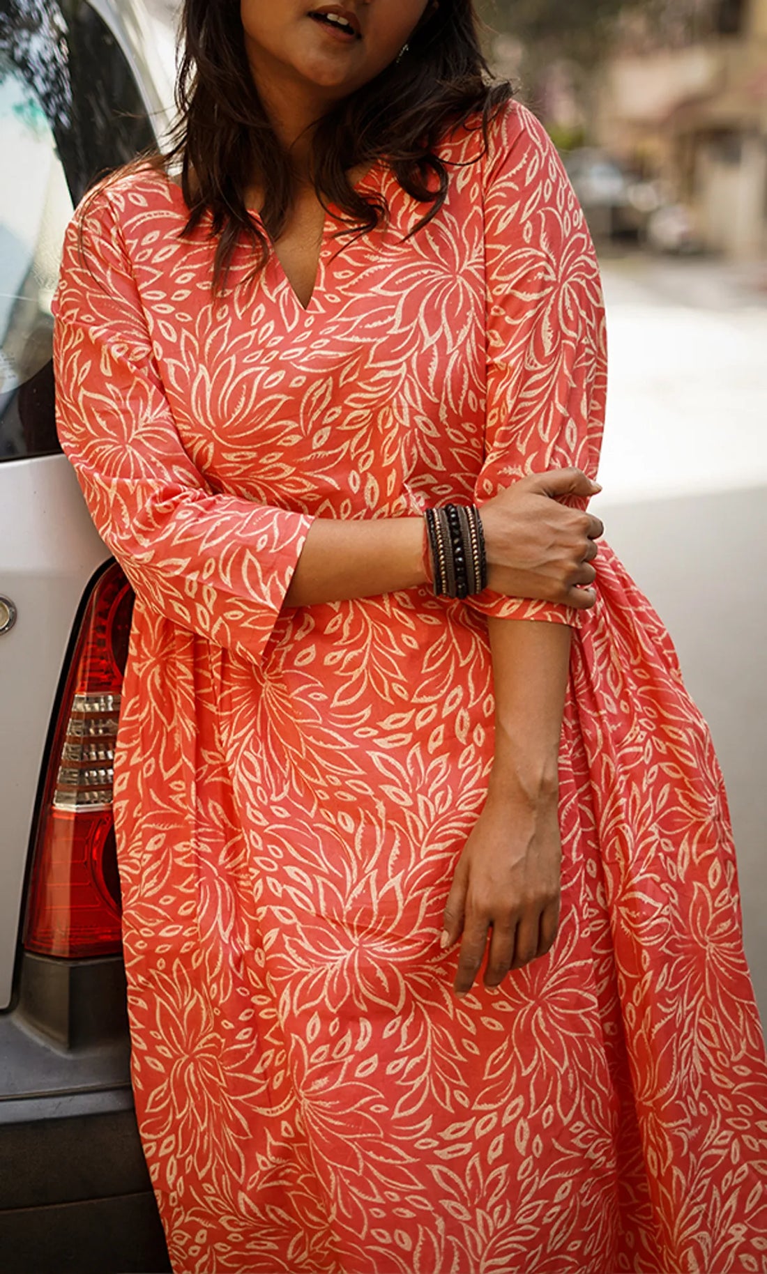 Pastel Orange Printed Kurta Set For Women & Girls — Elegant & Comfortable Ethnic Ensemble