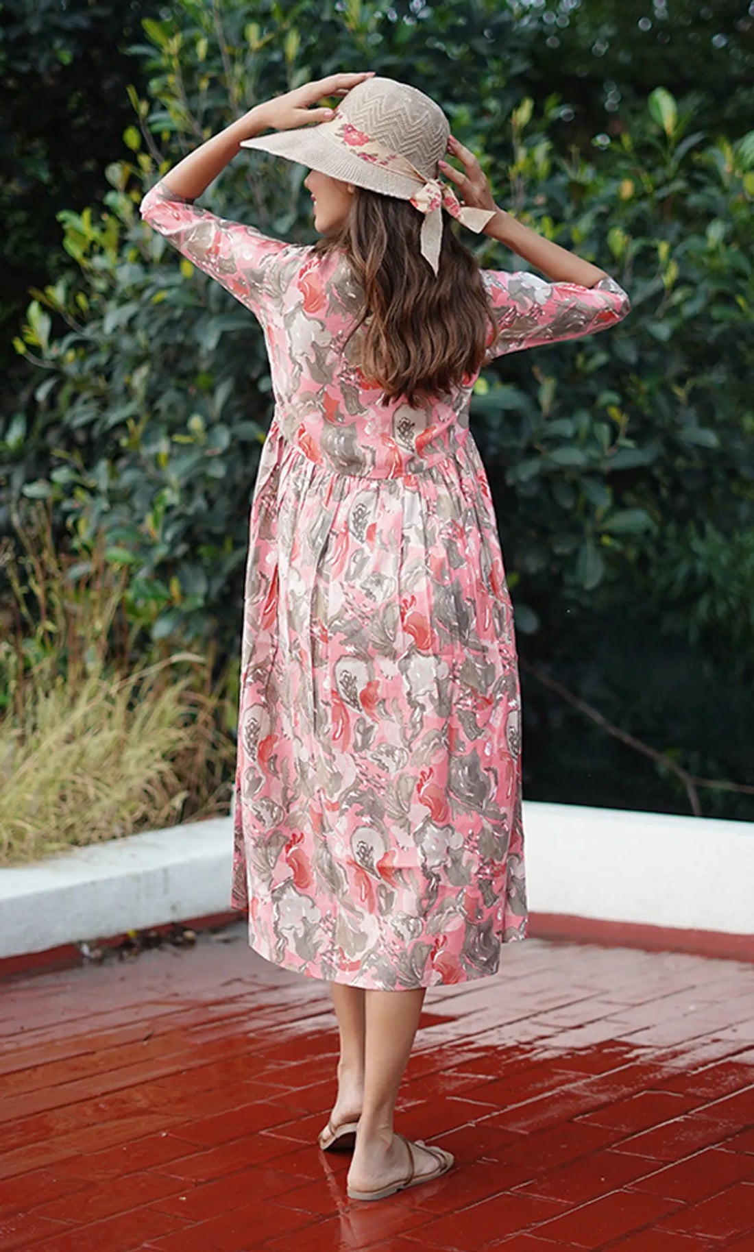 Pink Chanderi Modal Silk Dress For Women & Girls